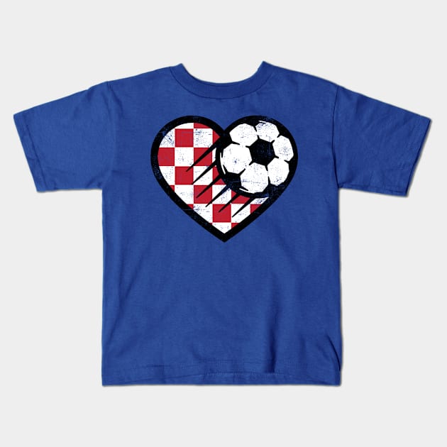 Croatia Hrvatska Soccer Kids T-Shirt by Rayrock76